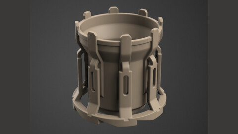 Medieval Decorative (3D Print) Trash Can/Bin/Per Holder/etc.