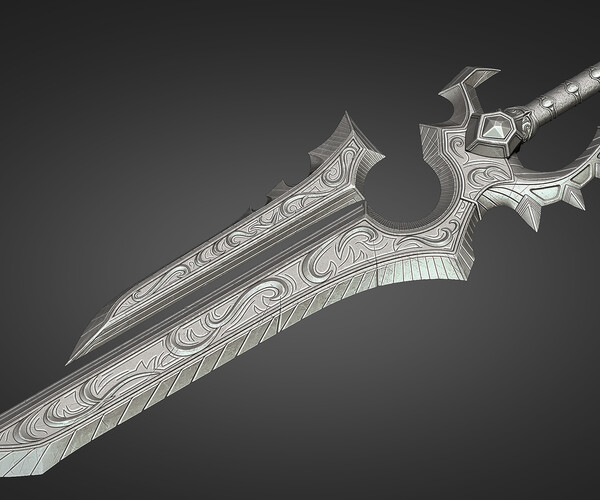 ArtStation - Shalamayne sword V1 (3D print model) | Game Assets