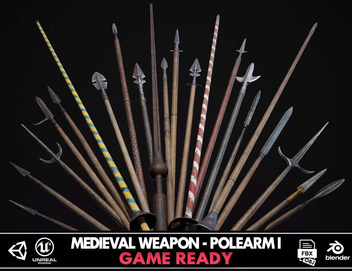 ArtStation - Medieval Polearms - I | Game Assets