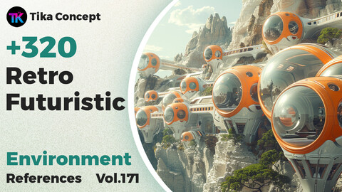+320 Retro-Futuristic Environments Concept(4k) | Vol_171