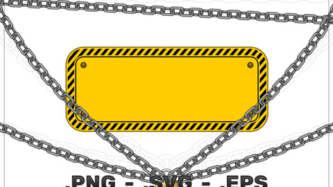 Vector Design Of Chain And Padlock To Decorate