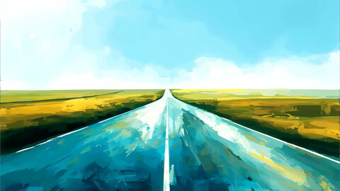 Abstract painting highway 2 (UHD Wallpaper)