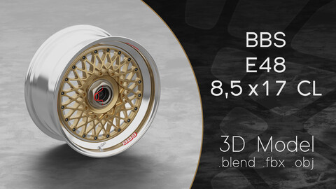 BBS E48 Centerlock Rim/Wheel 3D Model