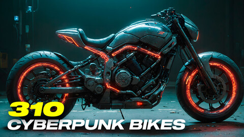 310 SCI - FI Cyberpunk Bikes Concepts | References pack | 4K