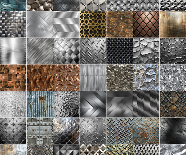 ArtStation - 160 Procreate Metal Texture | Metallic Procreate Texture ...