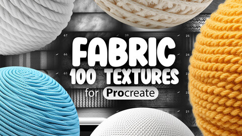 100 Procreate Fabric Textures | Textile Procreate Texture Seamless Brushes | Procreate Clothes Brushes | Procreate Fashion Texture Brush