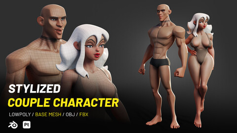 Stylized Couple Character