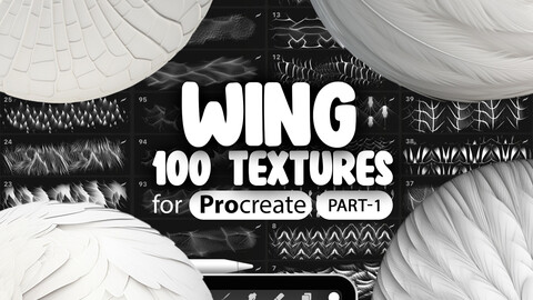 100 Procreate Wings Textures (Part-1) | Procreate Butterfly Wings Brush | Procreate Dragonfly Wings Brush | Procreate Beetle Wings Brush