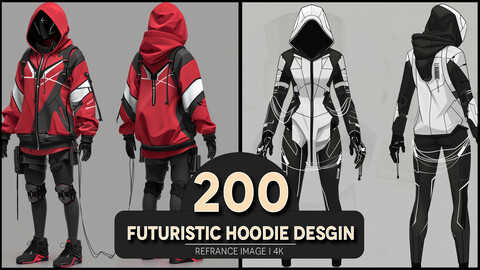 Futuristic Hoodie Desgin 4K Reference/Concept Images