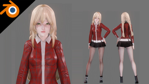 Casual Clothing 0002 - Realistic Female Character - Blender Eevee