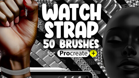 50 Procreate Watch Strap Brushes | Procreate Jewelry Brushes | Procreate Chain Brushes | Procreate Necklace Brushes | Procreate Bracelet Brushes | Procreate Metallic Jewels Brushes