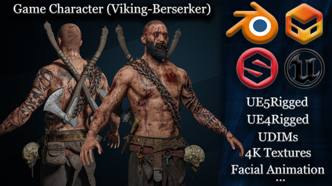 Game Ready Character - Viking (Berserker) + Unreal Engine Template