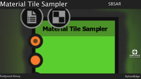 Material Tile Sampler & Material Splatter Circular Substance Designer