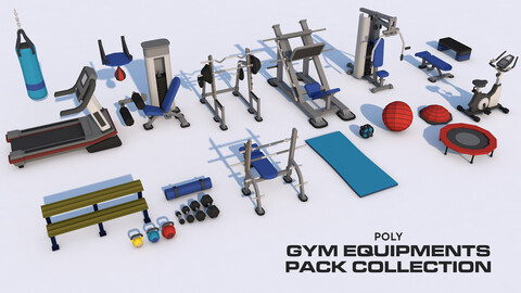 Poly Gym Equipments Pack Collection