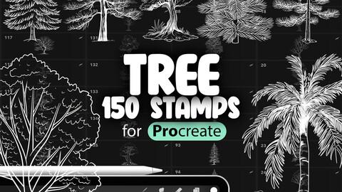 150 Procreate Tree Stamps | Realistic Tree Brushes for Procreate | Procreate Tree Silhouette Stamps | Procreate Foliage Stamp Brushes | Procreate Nature Brushes | Procreate Forest Brushes | Procreate Wood Brushes