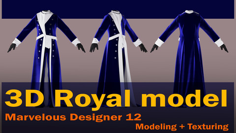 Royal model ( Project files:  * *zprj  *OBJ  *FBX  *PDF )+ texture