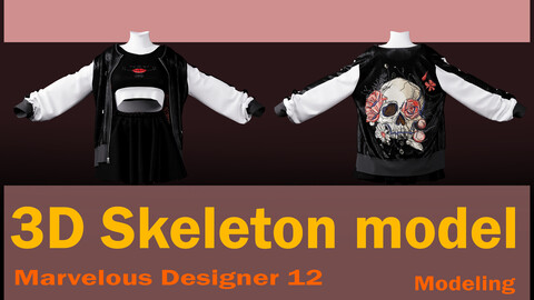 Skeleton model ( Project files:  *zprj  *OBJ  *FBX  *PDF )+ texture