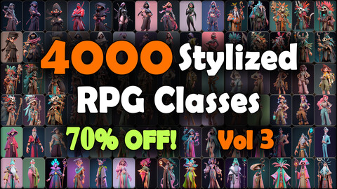 4000 Stylized RPG Classes Reference Pack | MEGA Bundle | 4K | v.3