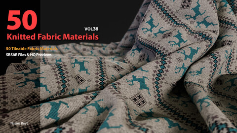 50 Tileable Knitted Fabric Materials-VOL36 SBSAR