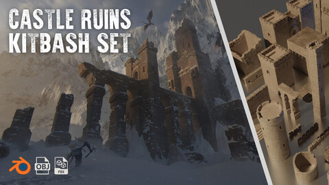 Castle ruins Kitbash Set