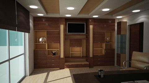 Office with Cabinet 3D