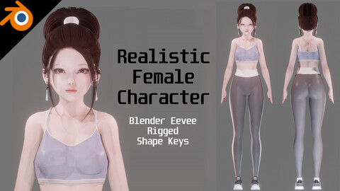 Sport Girl - Realistic Female Character - Blender Eevee