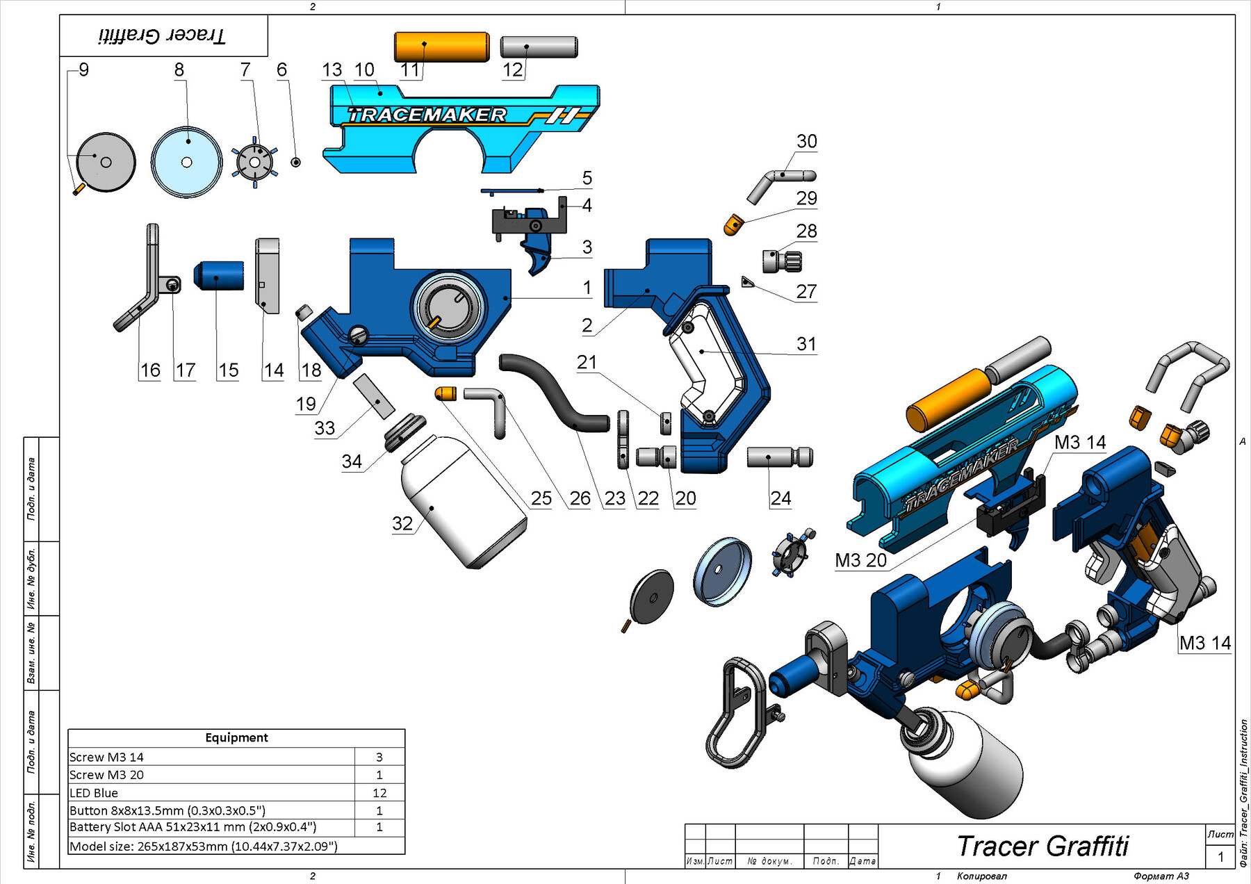 ArtStation - Tracer Graffiti Skin Blaster - Overwatch - Printable 3d model - STL + OBJ + CAD bundle | Resources