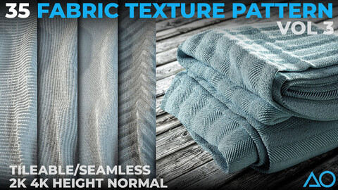 35 Fabric Texture Pattern Vol 3 (4k/2k/.sbsar/.png/seamless-tileable)