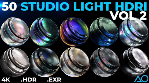 50 STUDIO LIGHT HDRI VOL 2 (.Exr /.Hdr )