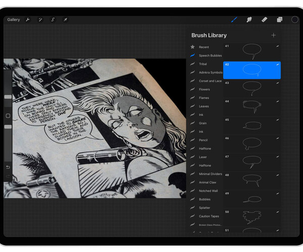 speech bubble brushes procreate