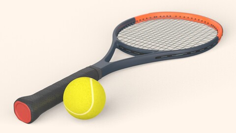 Tennis Racket and Ball