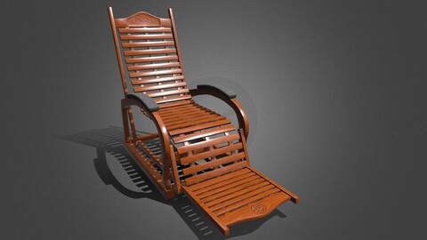 Wooden recliner chair