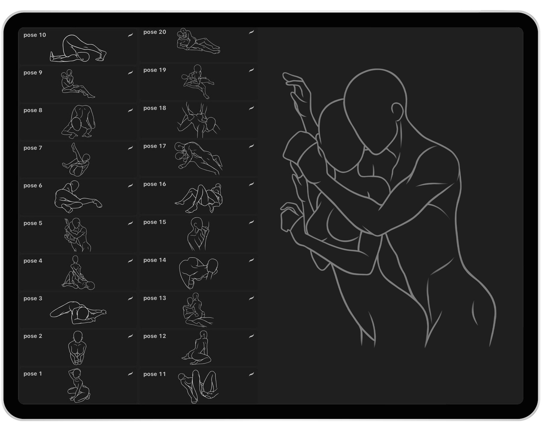 20 Procreate Sex Poses Stamp Brushes | Procreate Kamasutra Stamp Brushes |  Procreate Adult Poses Reference Brushes | Procreate Sex Poses Guide