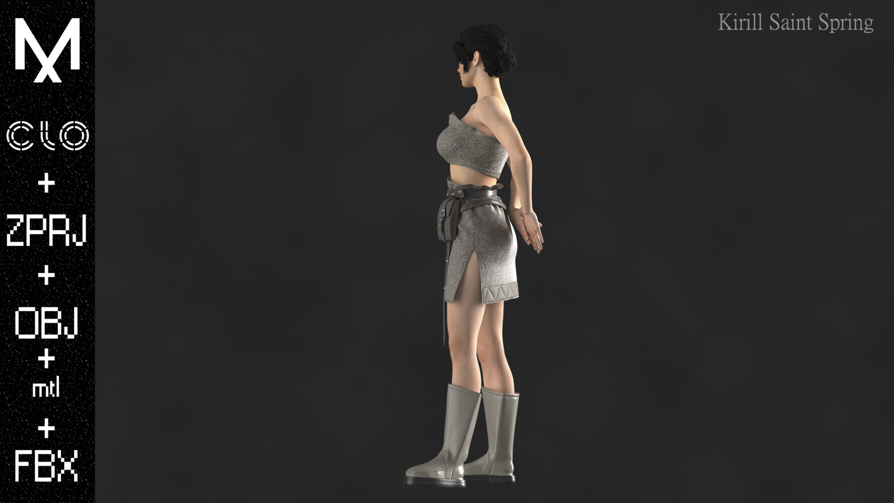 ArtStation - 5 female body suit/ zprj+obj+fbx/ clo3d, marvelous designer |  Game Assets