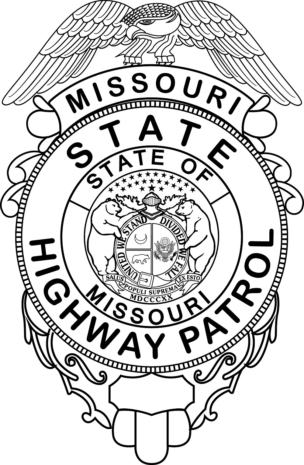 ArtStation - Missouri Highway Patrol Eagle Badge patch, vector file ...