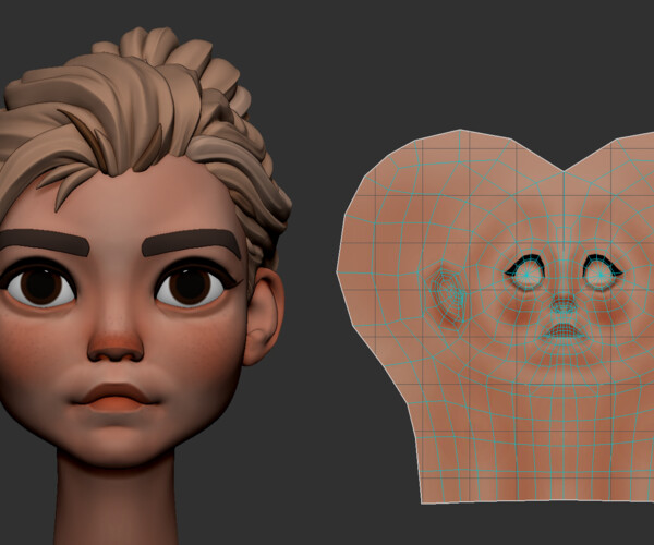 ArtStation - Stylized Female Head 01 | Resources