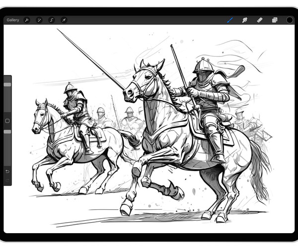 ArtStation - 59 Procreate Knight Stamp Brushes | Procreate Knights ...