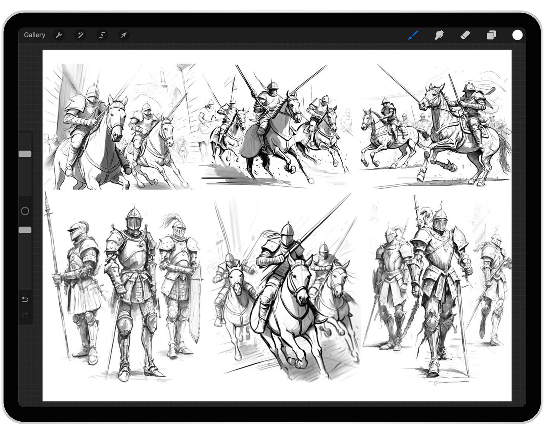 ArtStation - 59 Procreate Knight Stamp Brushes | Procreate Knights ...