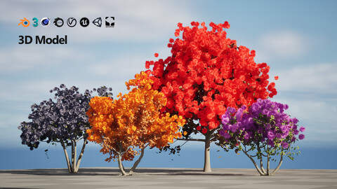 Smoke Trees 3d Pack