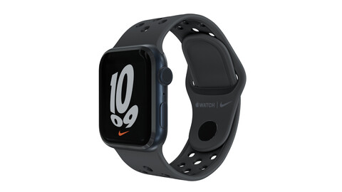 Apple Watch 7 Series - Silver Stainless Steel Case with Midnight Sport Band