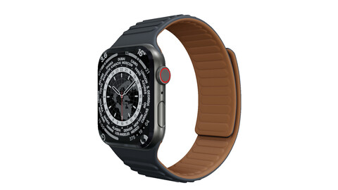 Apple Watch 7 Edition Titanium Case with Leather Link - Midnight