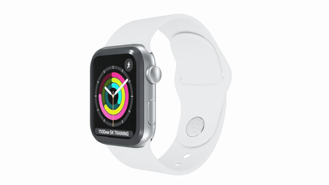 Apple Watch 3 - Silver Aluminium Case with White Sport Band