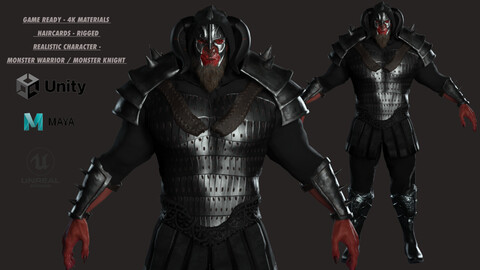 AAA 3D GAME READY FANTASY MALE CHARACTER - THE MONSTER WARRIOR 02