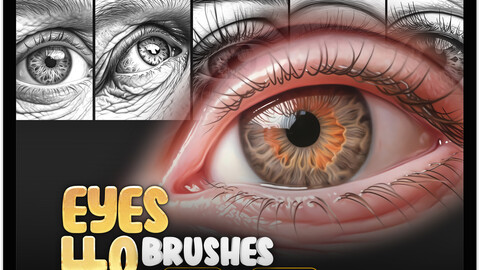 40 Realistic Eyes Procreate Brushes | Realistic Eyes Photoshop Brushes | Procreate Women Girls Eyes Brushes | Procreate Eye Sketches | Procreate People Body Brushes | Face Brushes Photoshop and Procreate