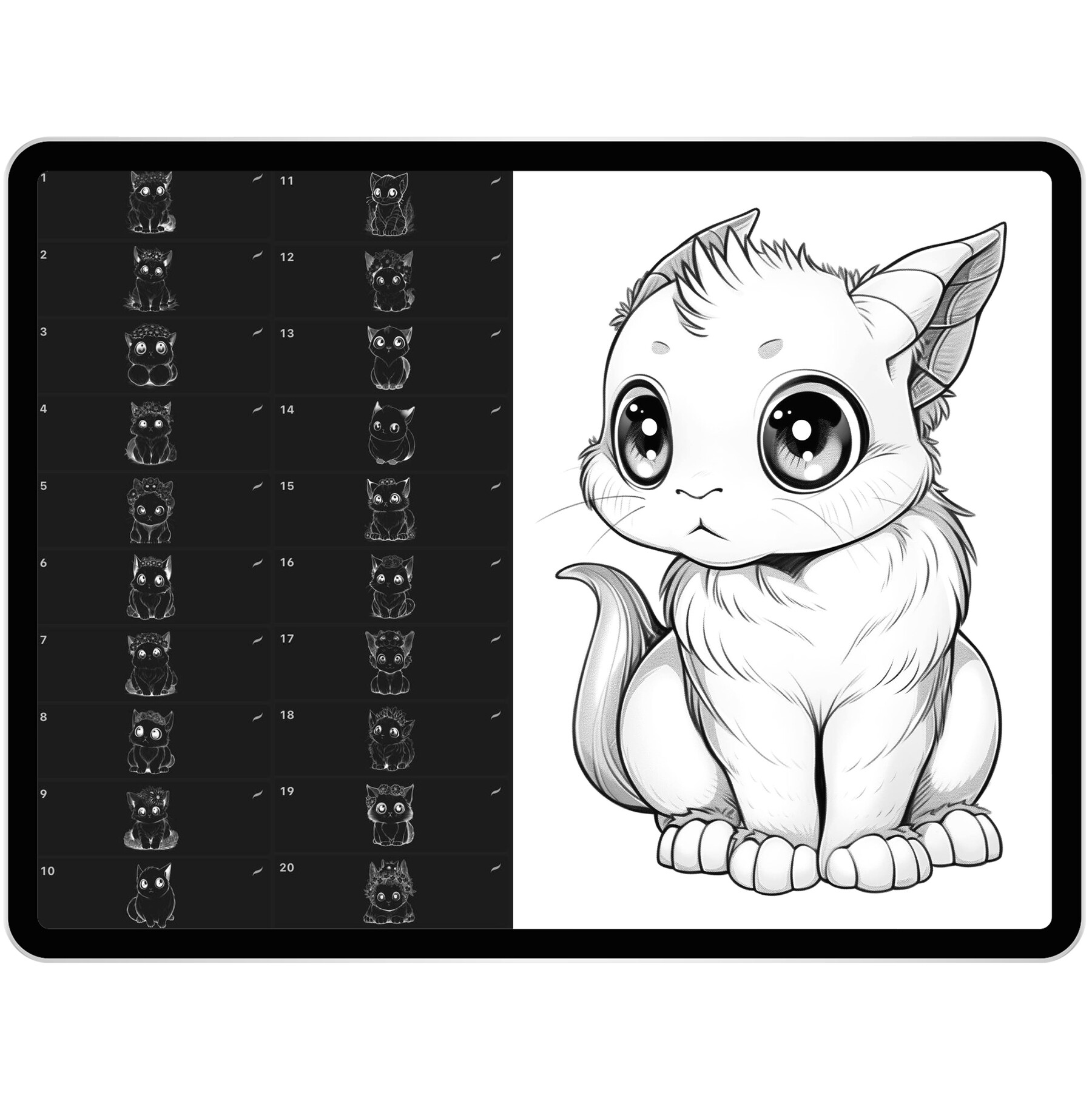 ArtStation - 36 Cute Cats Procreate Brushes | Cute Cats Photoshop ...