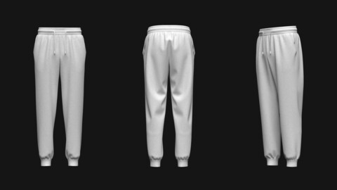 Men's Ribbed Jogger 3d Model