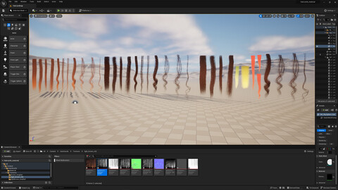 Hair materials and textures for Unreal Engine