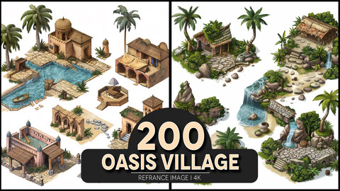 Oasis Village 4K Reference/Concept Images