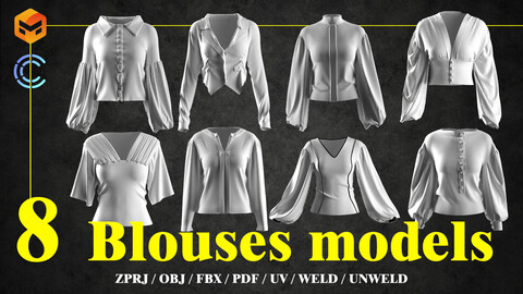 8 3D Blouses