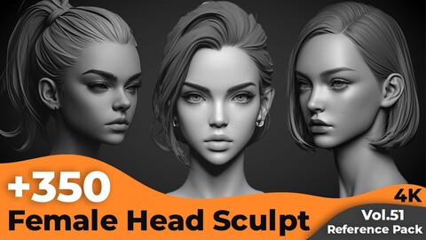 +350 Female Head Sculpt Reference(4k)